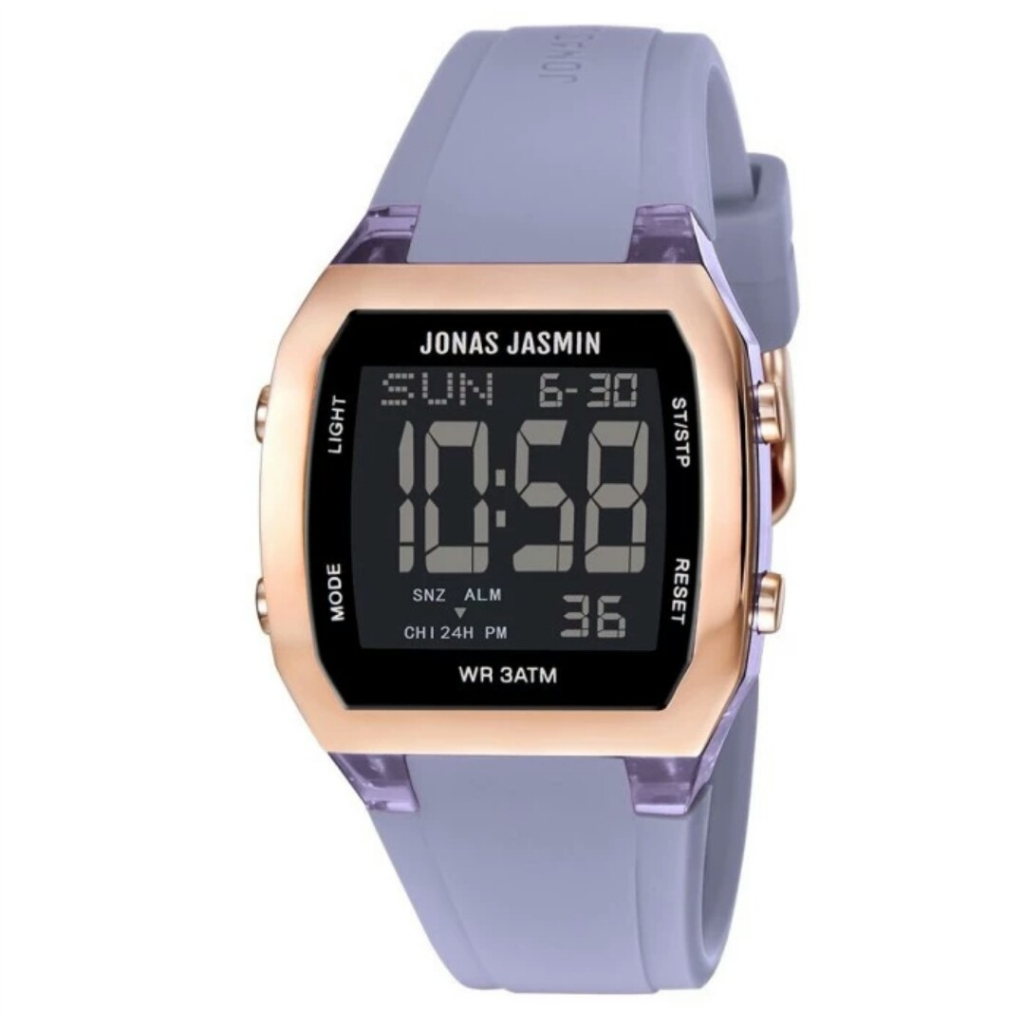 Jam tangan Wanita Jonas Jasmin 2242L tali karet digital original