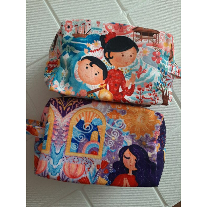 Pouch Besar Makeup Alat Tulis Canvas