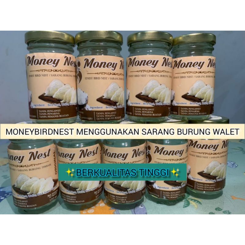 

Money Nest Sarang burung Walet Berkualitas +Immune Booster (120ML/Botol)
