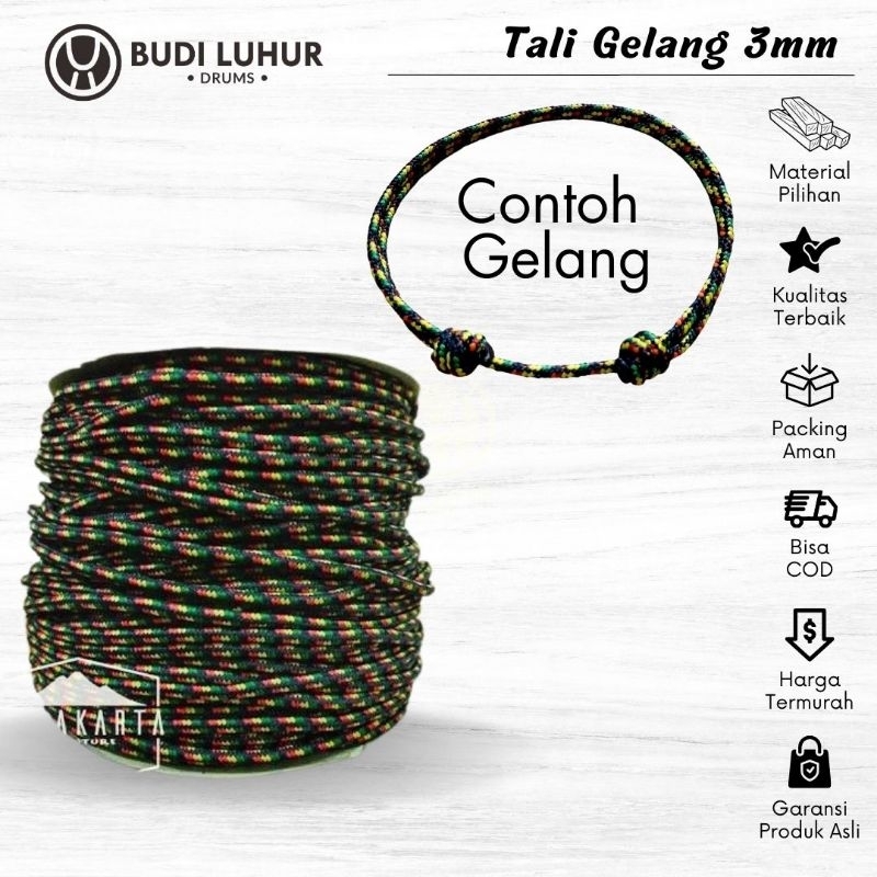 Tali Gendang Jimbe Tali Alpin Tali Gunung Tali Prusik Ukuran 4mm 5mm Harga Meteran