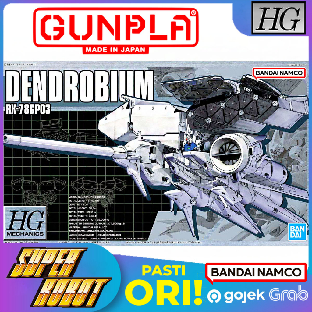 BANDAI HG 1/550 RX-78 Gundam GP03 Dendrobium - HG Mechanics HGUC