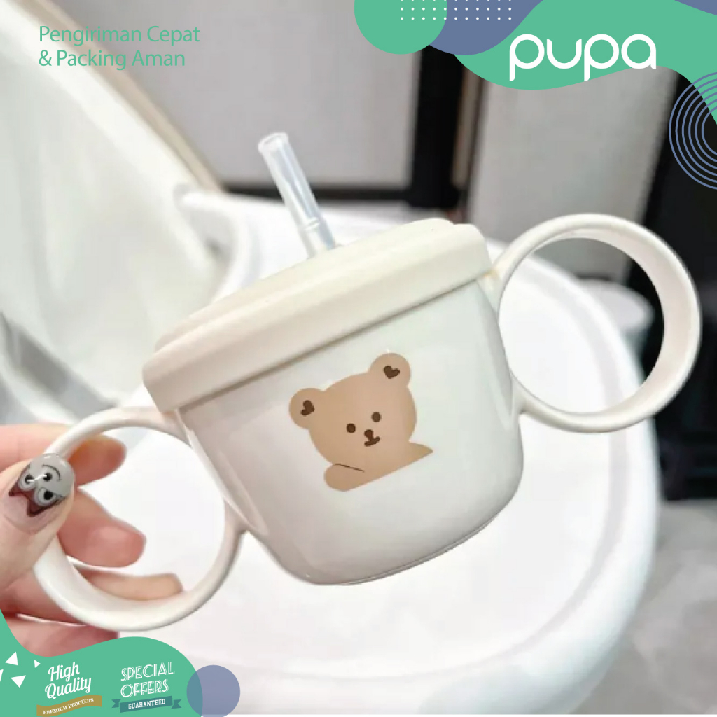 Gelas Minum Anak / Bayi / Baby Training Cup / Strawcup / Tempat Snack Cup 2 in 1