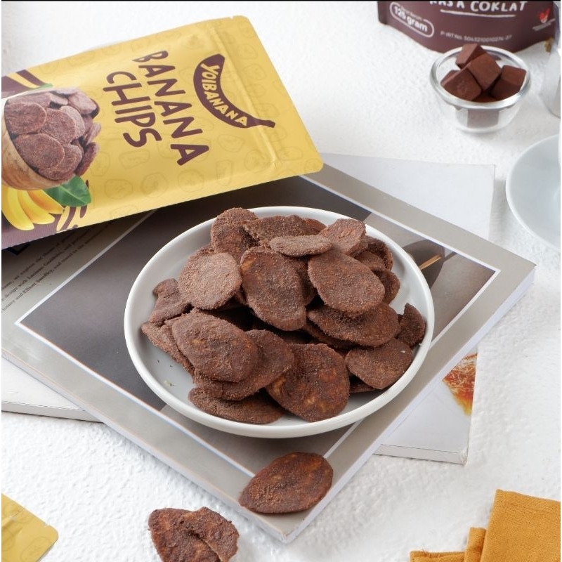 

Keripik Pisang Coklat - Yoibanana Chips kemasan Pouch