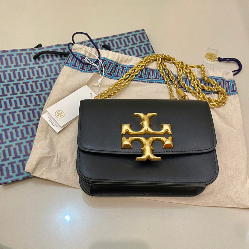 Preloved Tory burch Eleanor Convertible Shoulder Bag Black