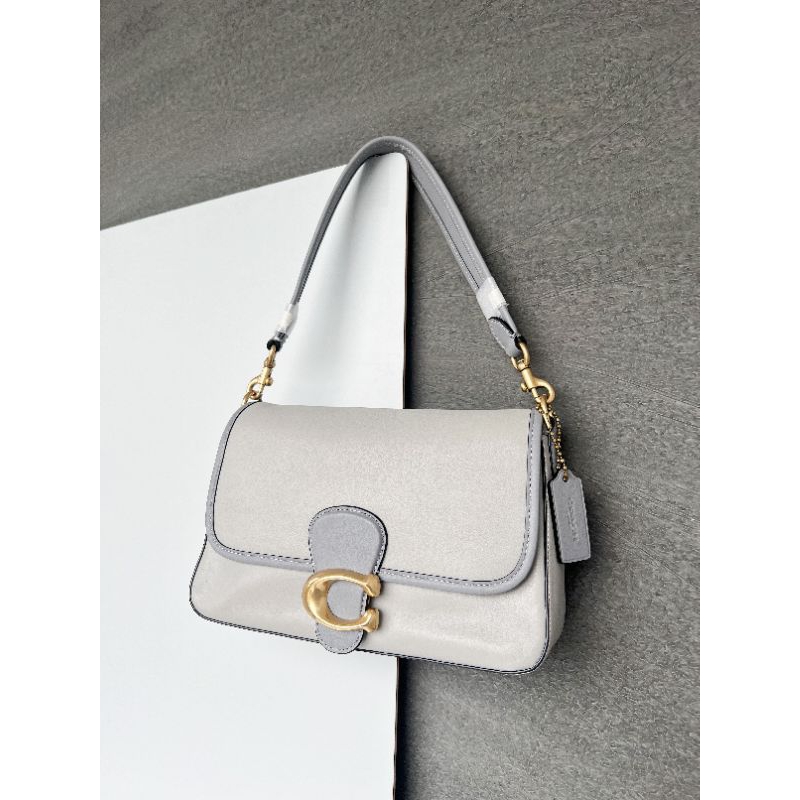 COACH COLORBLOCK SOFT TABBY SHOULDERBAG IN DOVE GREY MULTI