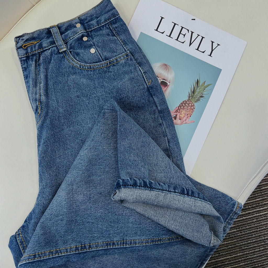 Celana Jeans Wanita Kekinian Terbaru Loose High Waist