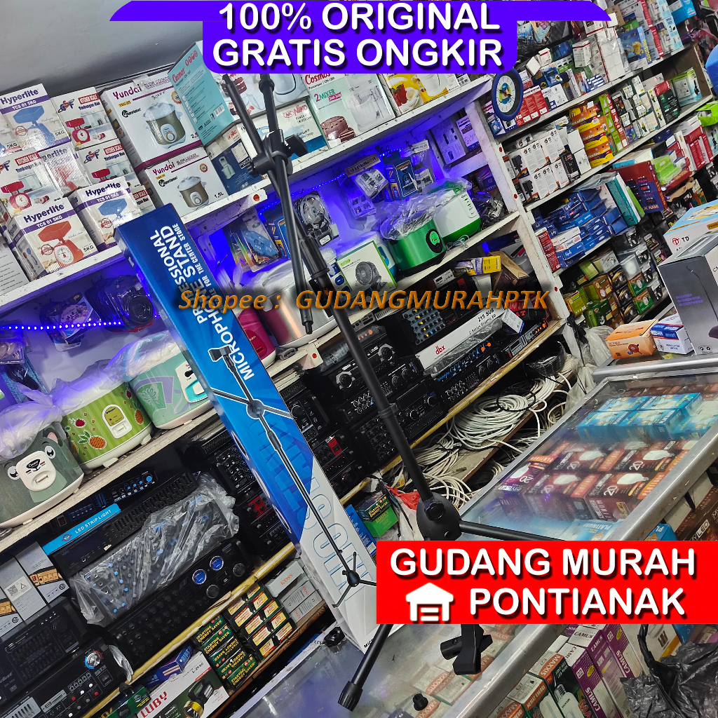 STAND MIC BLACK SPIDER Bracket Berdiri Tiang Mic MS100 / BLACKSPIDER MS 100 ORIGINAL