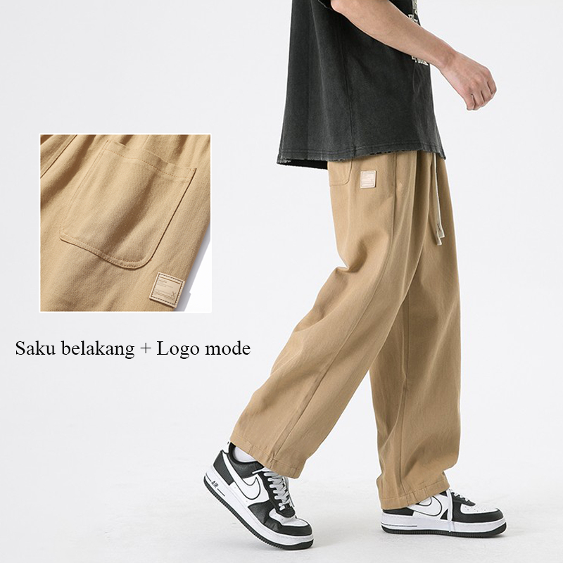 Celana Cargo Panjang Pria Korean style celana Olahraga Sport Jogging jumbo pria baggy pants Oversize lurus longgar celana casual pria celana Jogger pria