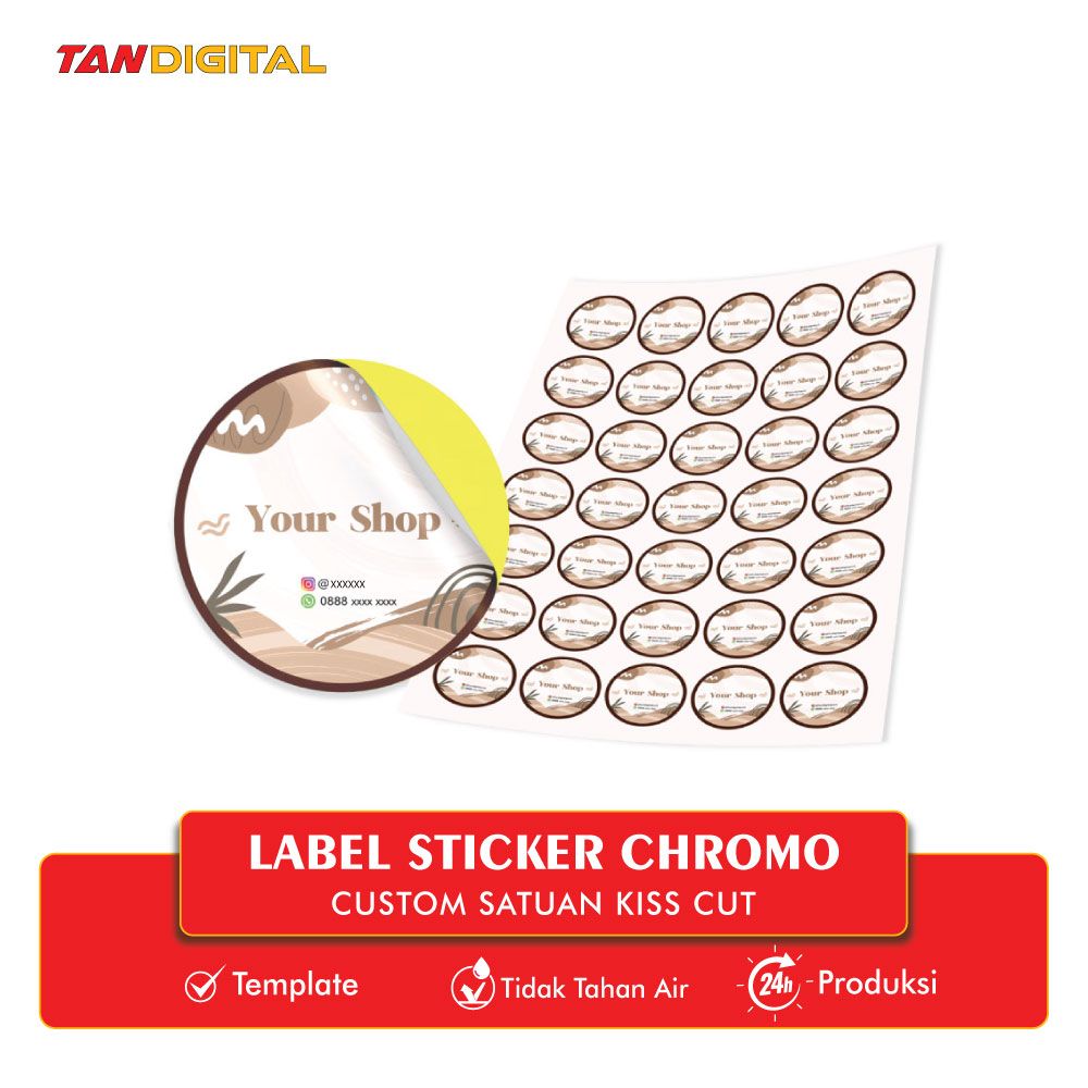 

Cetak Stiker Label Makanan / Label Kemasan + Cutting / Cetak Stiker Label Online Shop