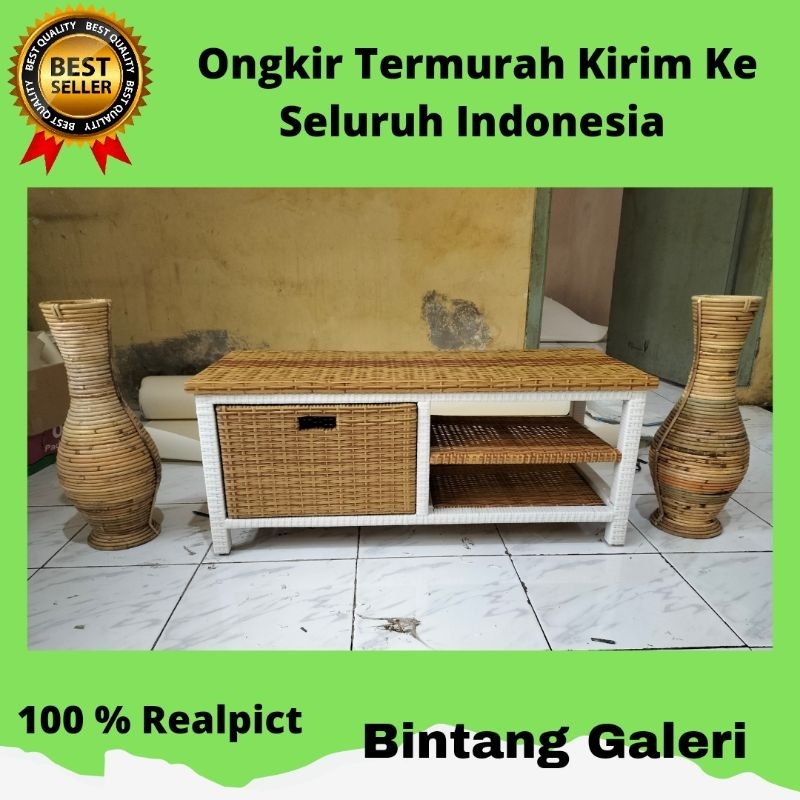 Meja Tv Minimalis Lemari Rotan Sintetis 2 Laci Lemari Plastik Rak Tv Minimalis Murah