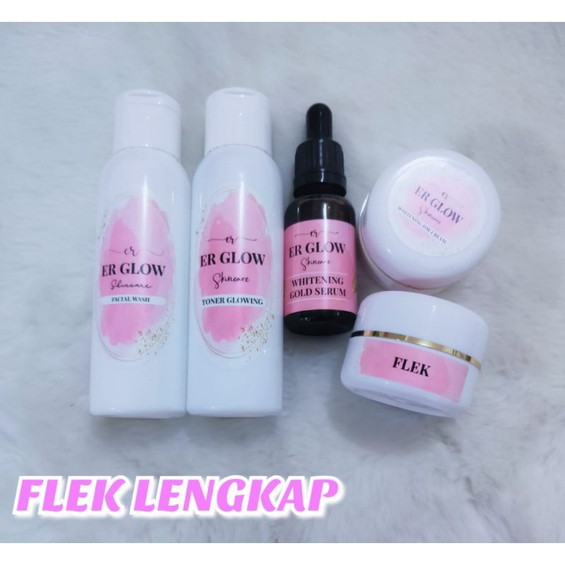 PAKET FLEK TEBAL LENGKAP | CREAM FLEK MENAHUN | CREAM GLOWING | CREAM PEMUTIH ( ER GLOW SKINCARE )