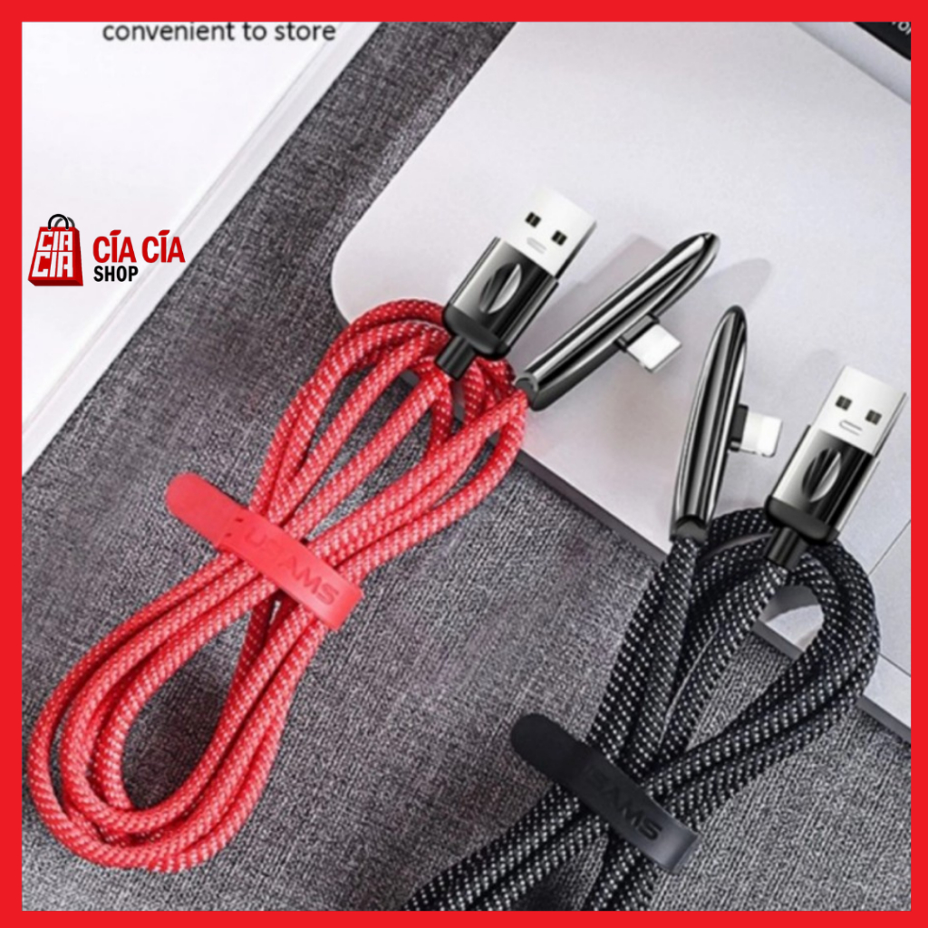 USAMS U34 Kabel Data Charger USB Lightning Gaming Kabel Charger Iphone Gamers Kabel Lightning L