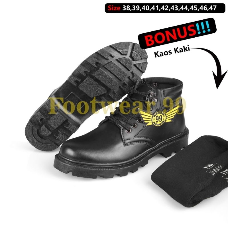 sepatu pdh pria tali resleting kerja dinas security,tni,polri pentopel pormal