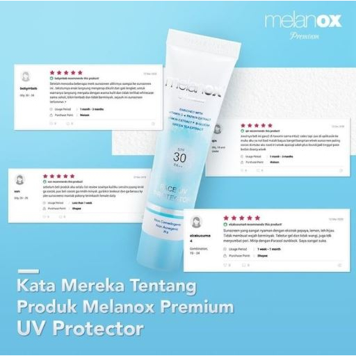 ☘️Yuri Kosmetik☘️ Melanox Skin UV protection SPF 30 Tabir Surya Sunblock - 25 gr