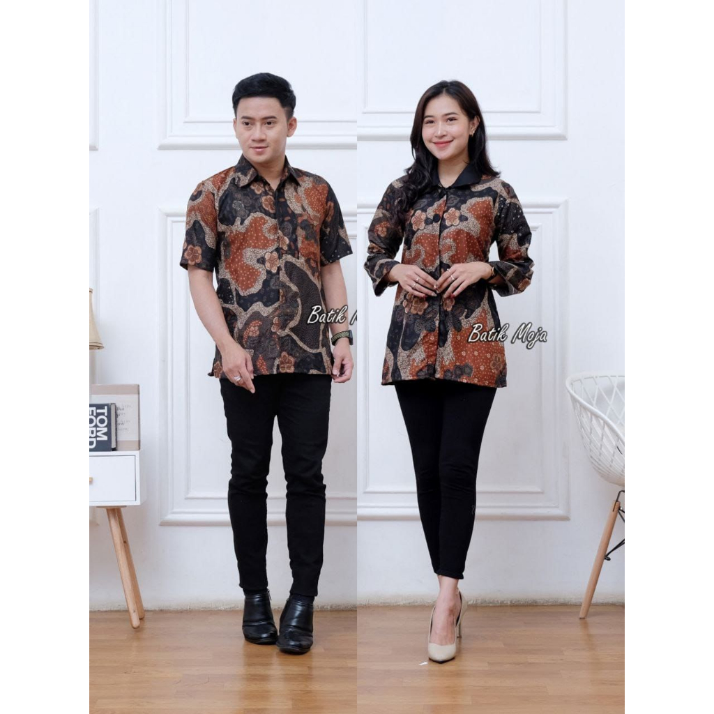 Sarimbit batik motif polau,seragam batik,kemeja cauple