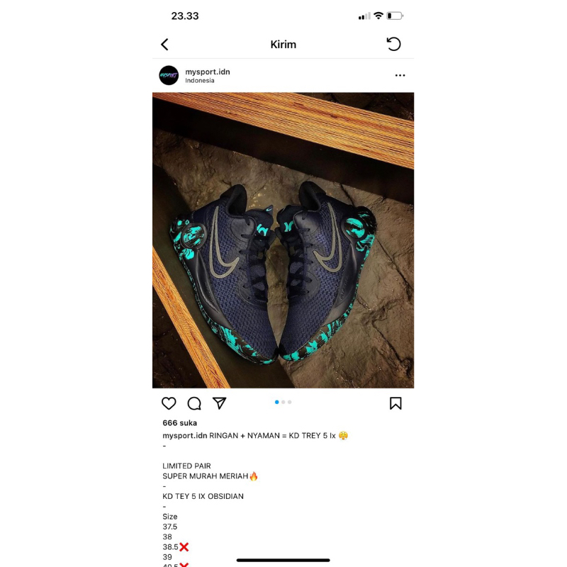 SEPATU BASKET NIKE KD TREY 5 IX BNIB ORIGINAL