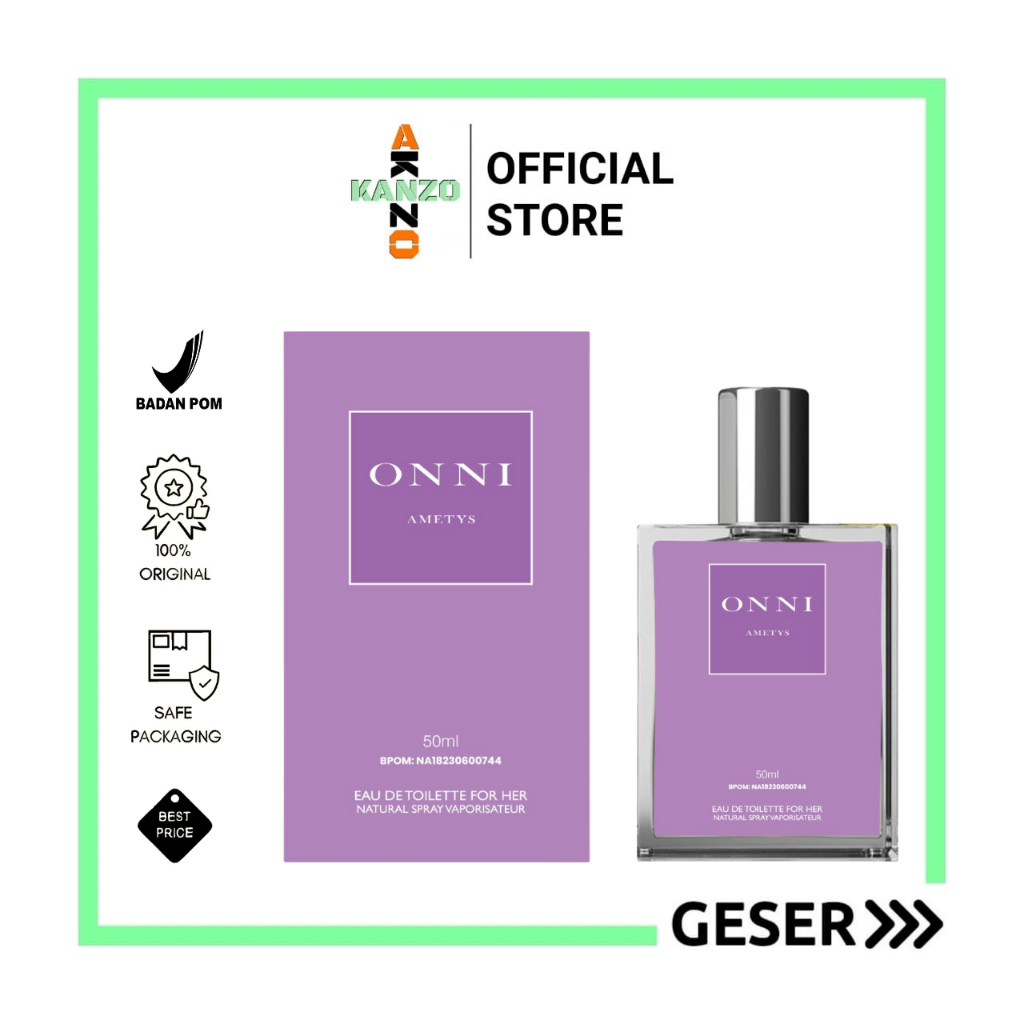 Kanzo - [BPOM] Parfum Omnia Ametys 50ml Premium / Parfum Onni Ametys 50ml Best Seller / Parfum Wanita Wangi Tahan Lama