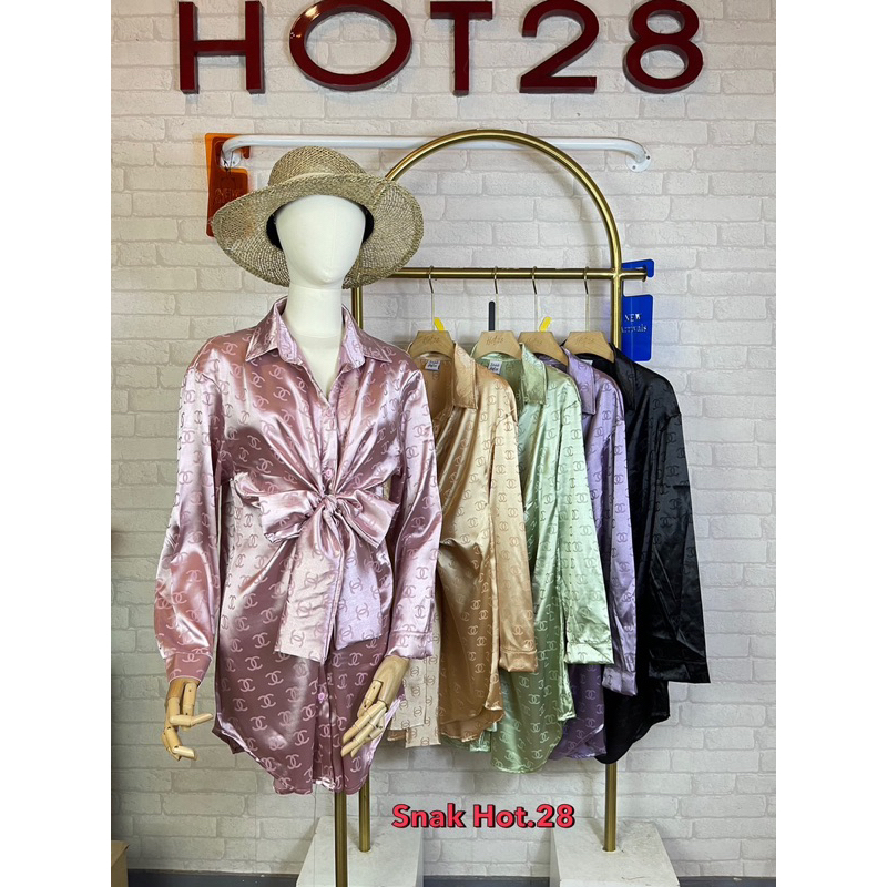 DRESS TUNIK CHNEL SATIN BRAND SNAK HOT28 FASHION WANITA IMPORT BANGKOK