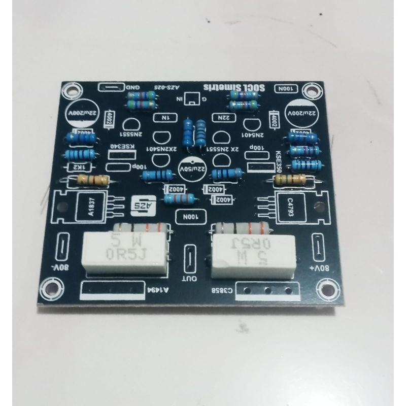 PCB Driver Power Super OCL SOCL Simetris Plus Resistor