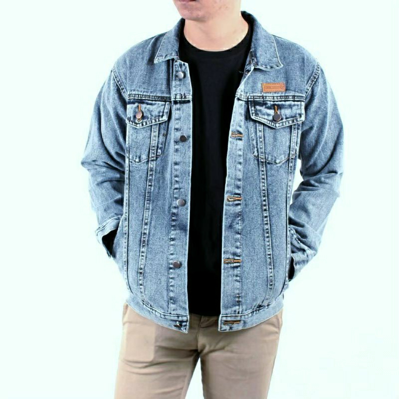 COD jaket Jeans sandwash pria terbaru / jaket pria / jaket / jaket jeans / jaket sandwash / pakaian