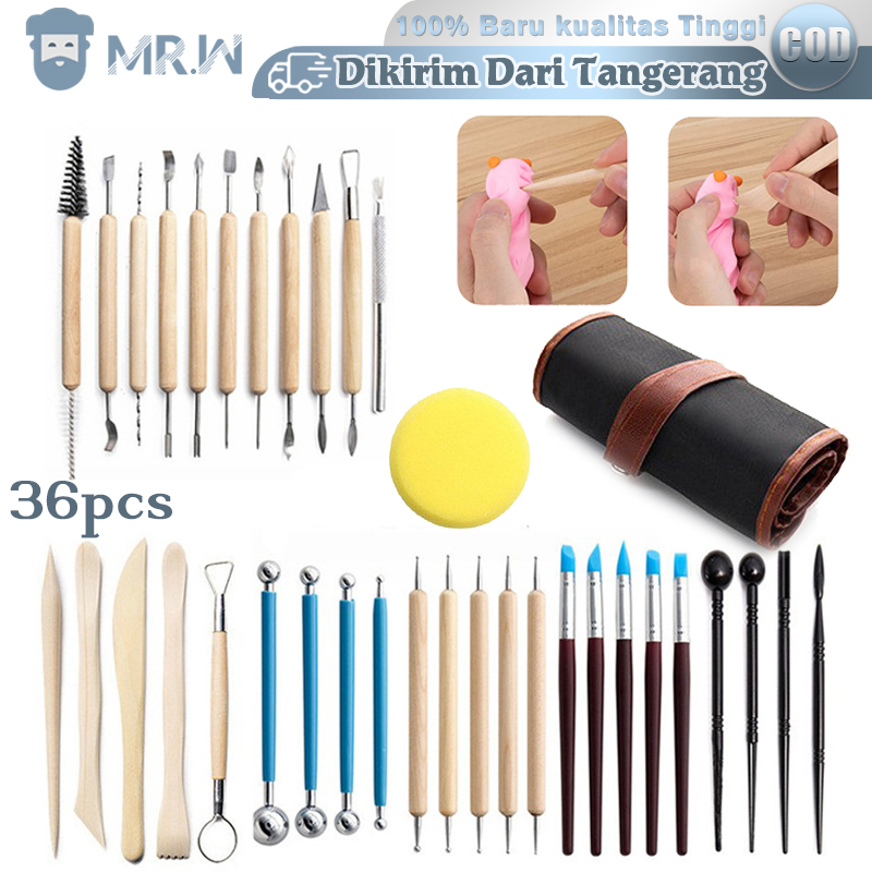 

Clay Sculpting Tools 36pcs Alat Ukir Tanah Liat Alat Ukir Clay Pottery Crafting Tools