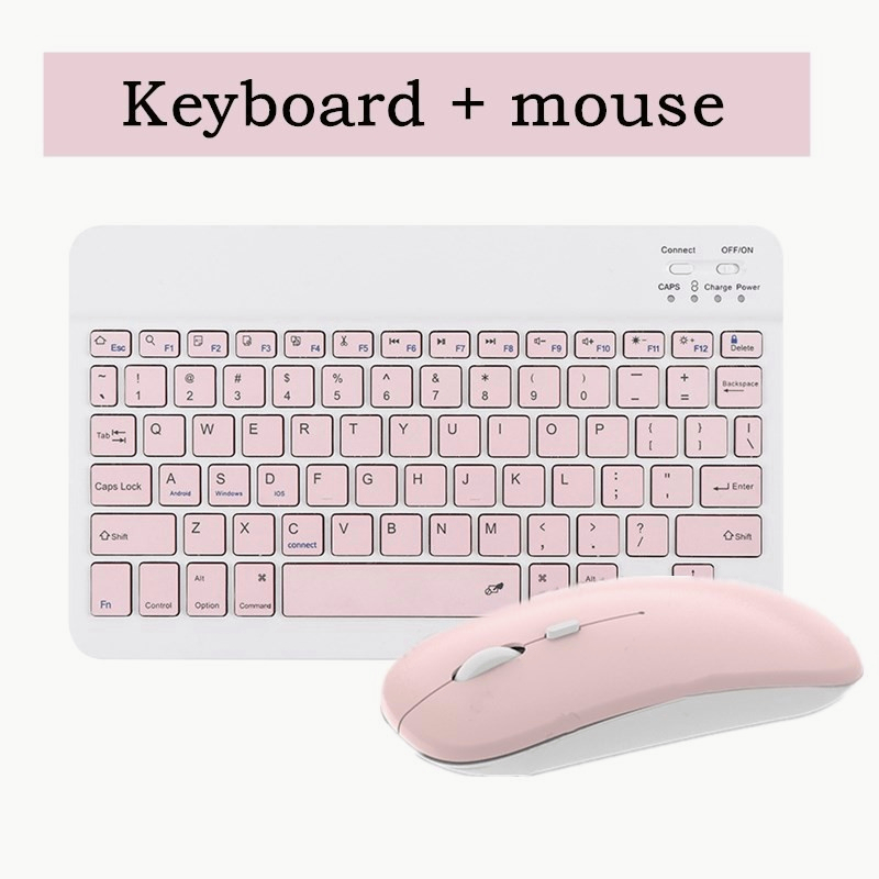 【COD】Ponsel Keyboard Dan Mouse Portabel Type-C/Micro-Usb Kabel Keyboard dengan Braket Penutup Kulit PU Kompatibel dengan OTG Vivo OPPO Ponsel Android