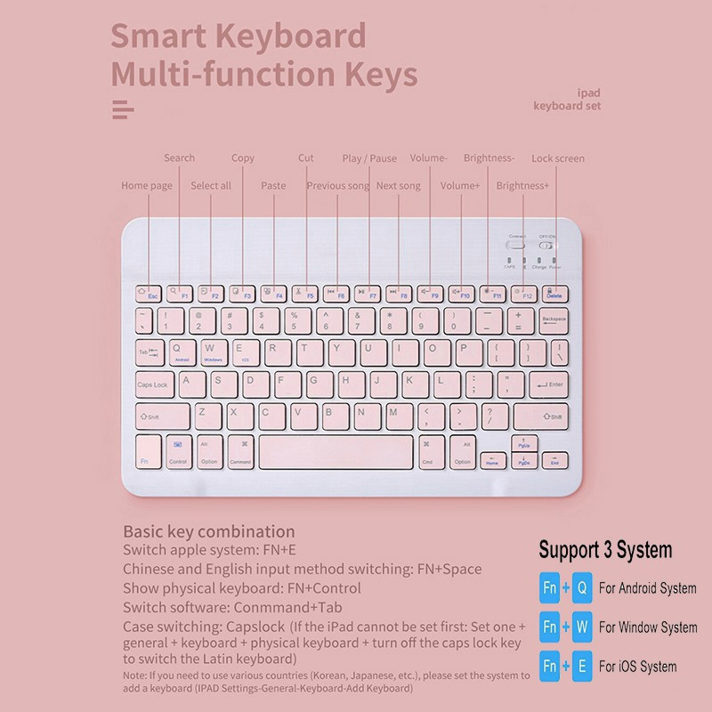 【COD】Ponsel Keyboard Dan Mouse Portabel Type-C/Micro-Usb Kabel Keyboard dengan Braket Penutup Kulit PU Kompatibel dengan OTG Vivo OPPO Ponsel Android