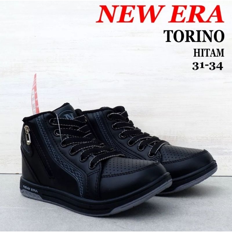 Sepatu NEW ERA TUSCANY - TORINO - REBECCA Size 31-34/39-42 - Sepatu Sekolah Boot Zipper Laki-laki