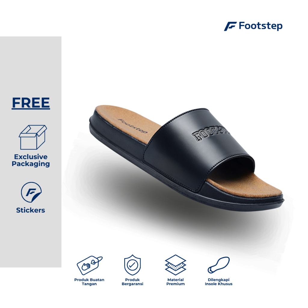 Footstep Footwear Sandal Pria Slide Shelby White Original Sandal