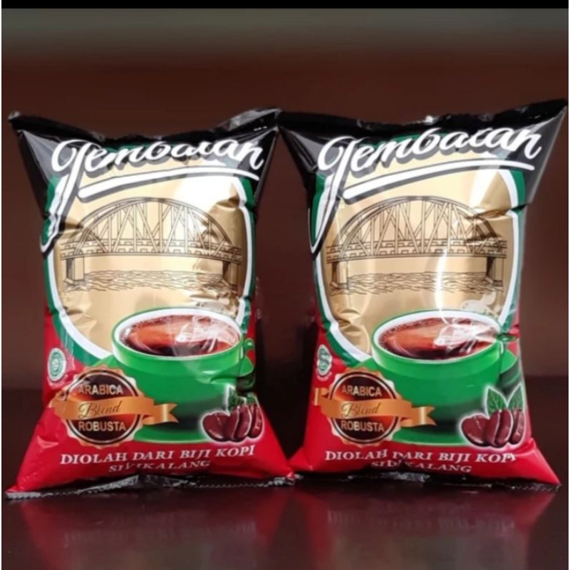 

Kopi Bubuk Robusta Arabica Blend kemasan 500 gr cap Jembatan