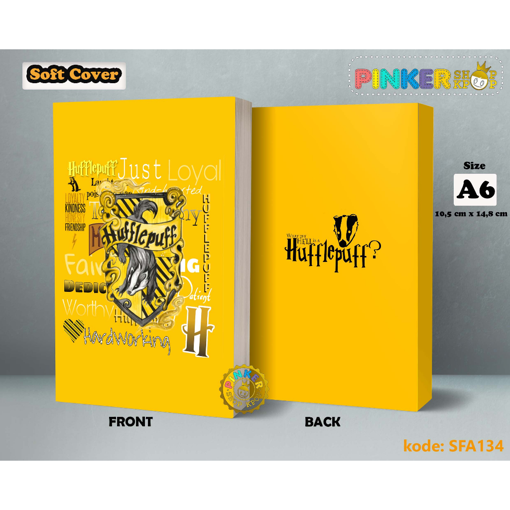 

(SFA134) Pocket Note Harry Potters Hufflepuff Softcover A6/A55 Buku Tulis catatan Notes Agenda Planner Jurnal
