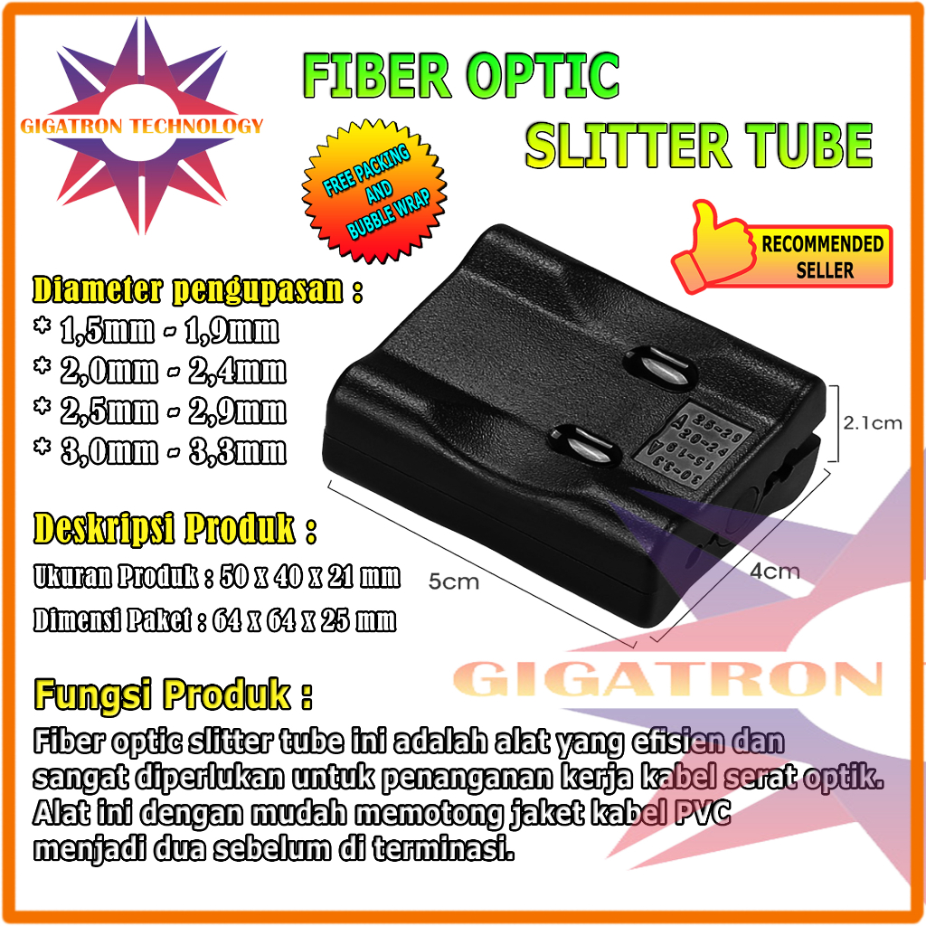 Fiber Optical Slitter Tube / Sliter Tube Pengupas Kabel Fiber Optic FTTH / Stripper Fiber Optik FO L