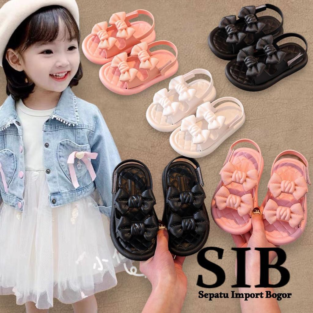 Sandal Anak Jelly ELSANA Pita Double Import / Sendal Anak Perempuan Karet Empuk / Sandal Tali Anak Perekat Lucu