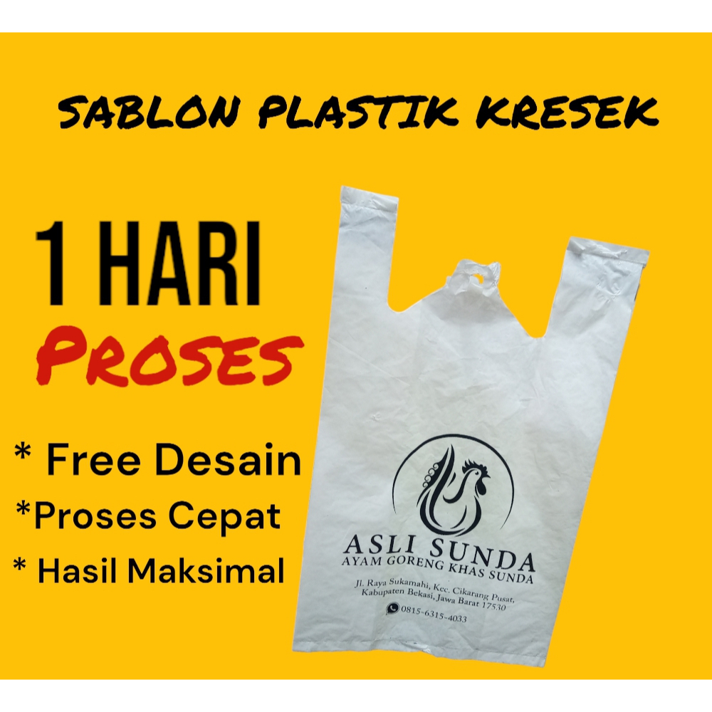 ( FREE DESAIN ) SABLON PLASTIK KRESEK 24 / SABLON KANTONG KRESEK / SABLON KANTUNG KRESEK