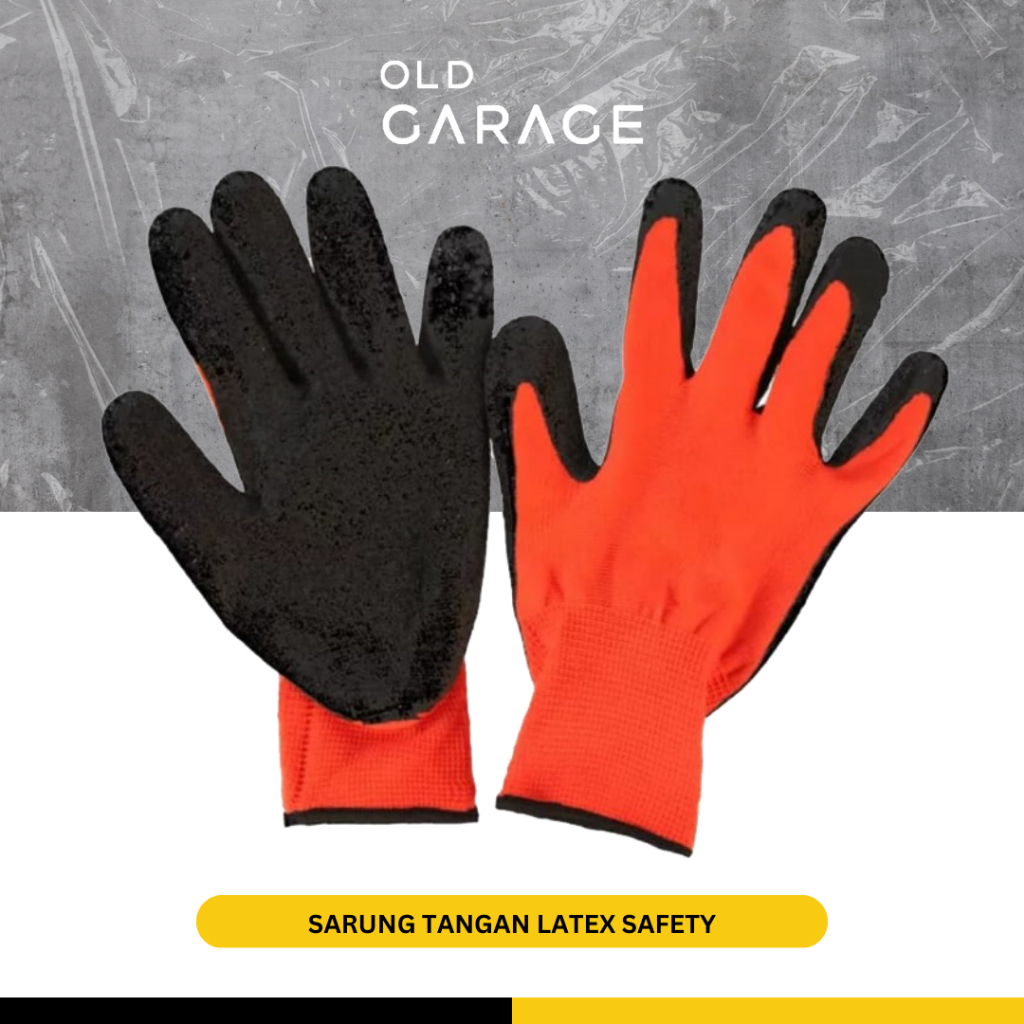 Sarung Tangan Safety Latex Coated Palm Knuckless Gloves