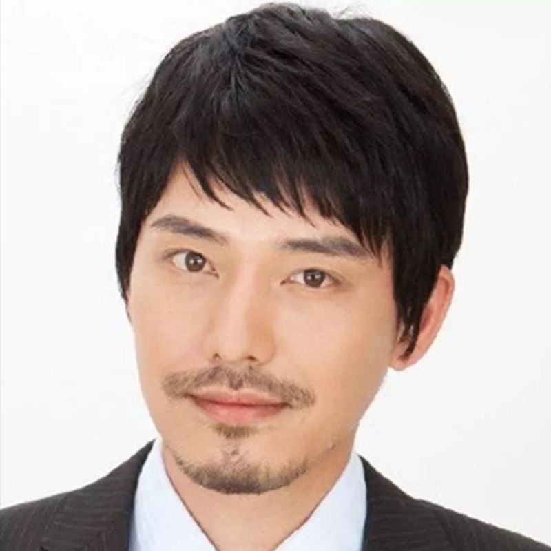 wig pendek pria belahan samping