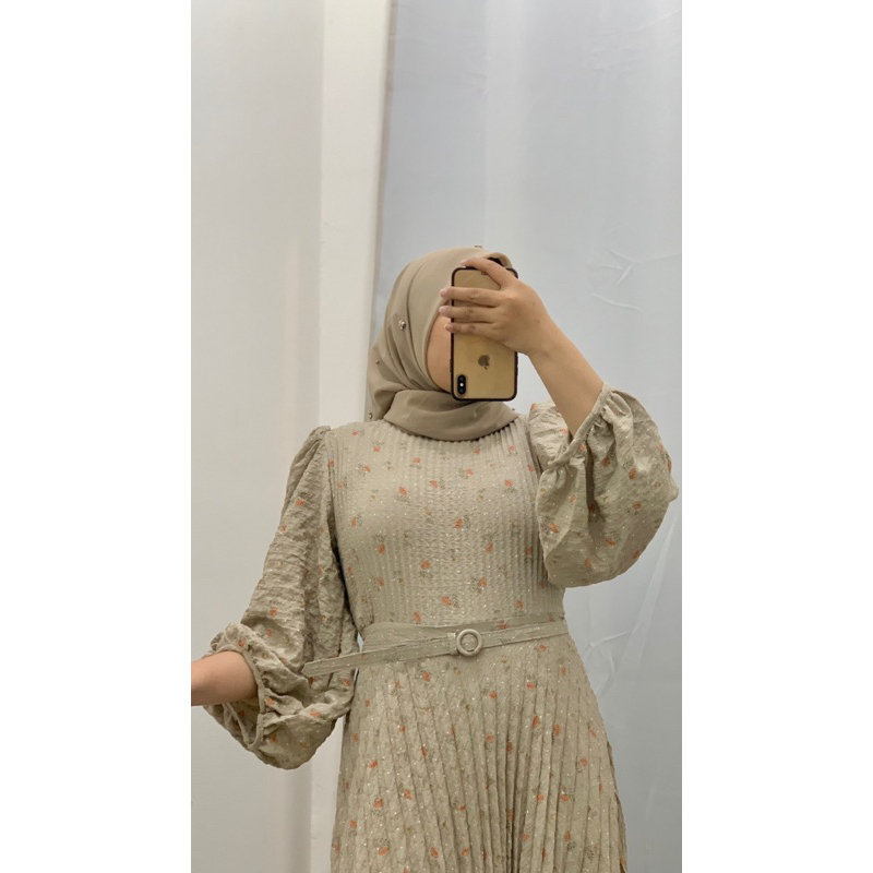 dress crinkle jagung motif