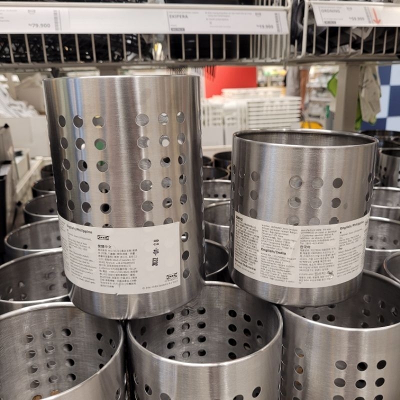 ORDNING Tempat Sendok Stainless Tempat Penyimpanan Alat Masak Ukuran Besar Stainless Steel Tempat Se