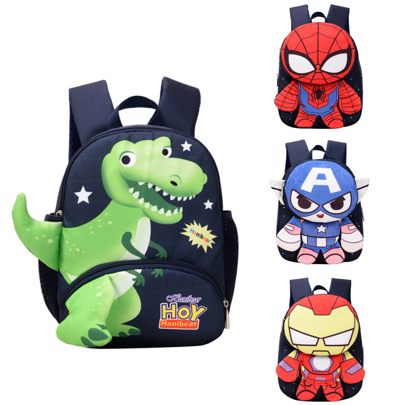 Naomi - 3D Takahiro Kids Backpack - Tas Paud TK Karakter Animasi ransel Nylon Tebal anak cowok - Tas Naomi - Tas Anak Import - tas spiderman dino captain america Yuka