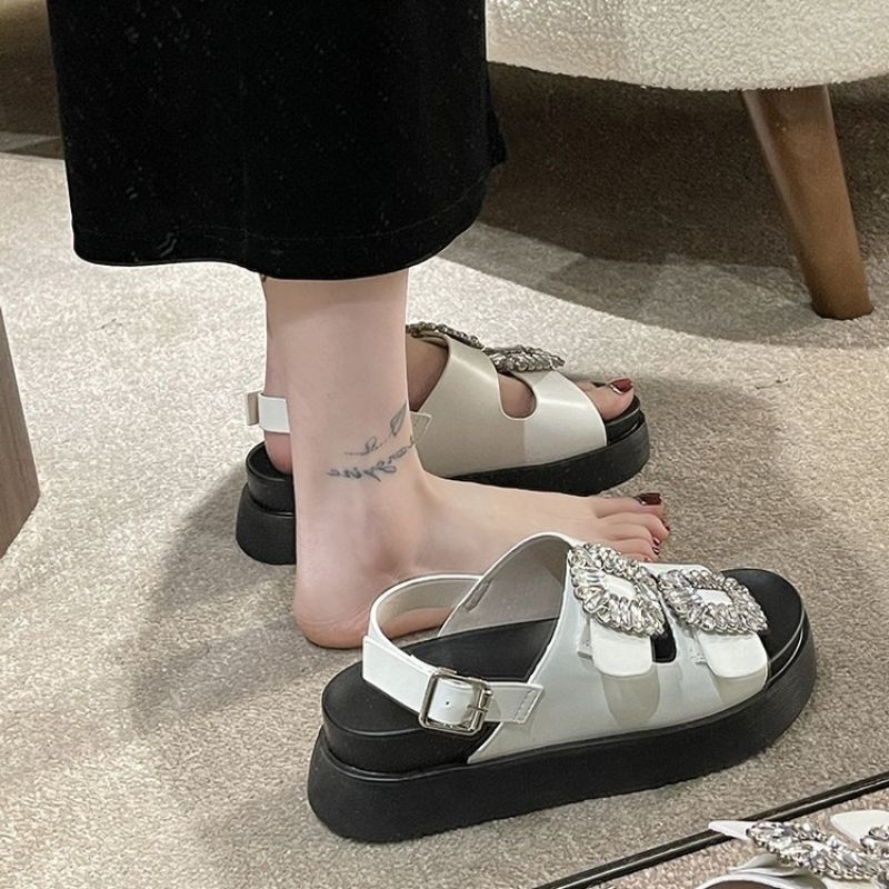 NC57 - Sandal Wedges Tali Korea Style Premium Import Fashion Wanita