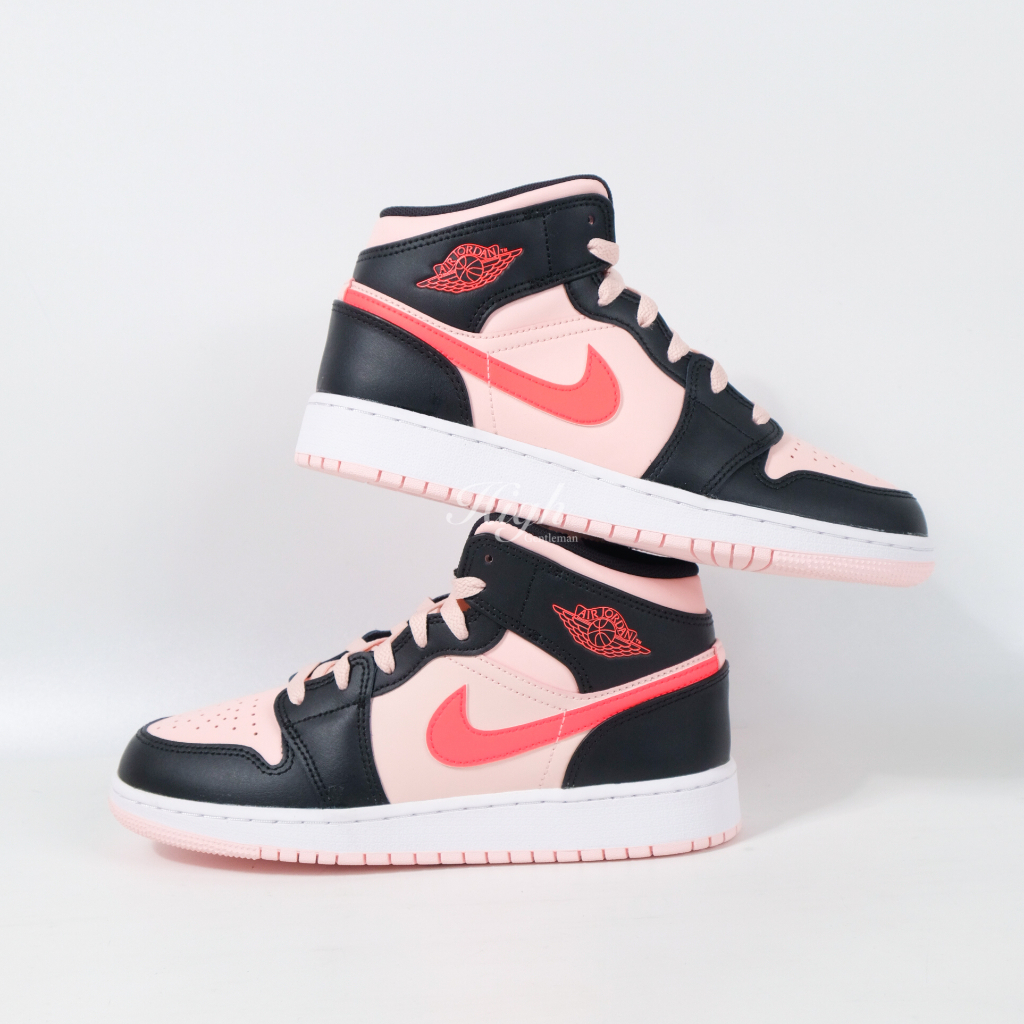 Air Jordan 1 Mid Pink Crimson (GS) 554725-604