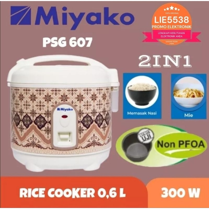 MIYAKO PSG-607 / PSG 607 Rice Cooker Mini 0,6 L GARANSI RESMI