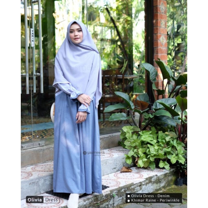 YASMEERA gamis cantik olivia dress denim