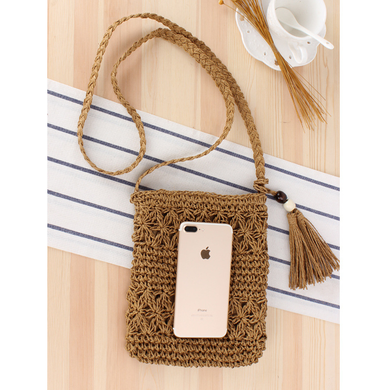 Rag Paper Straw Crochet Bag 10204