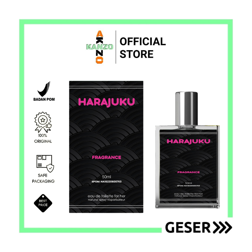 Kanzo - [BPOM] Parfum Harajuku 50ml Premium / Parfum Harajuku 50ml Best Seller / Parfum Wanita Wangi Tahan Lama