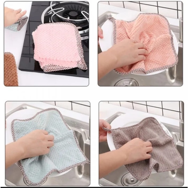 DEALSHOP21 Kain Lap Dapur Gantung Hand Towel Microfiber Lap Microfiber Dapur Kain Lap Micro Fiber Anti Minyak | KAIN LAP TANGAN