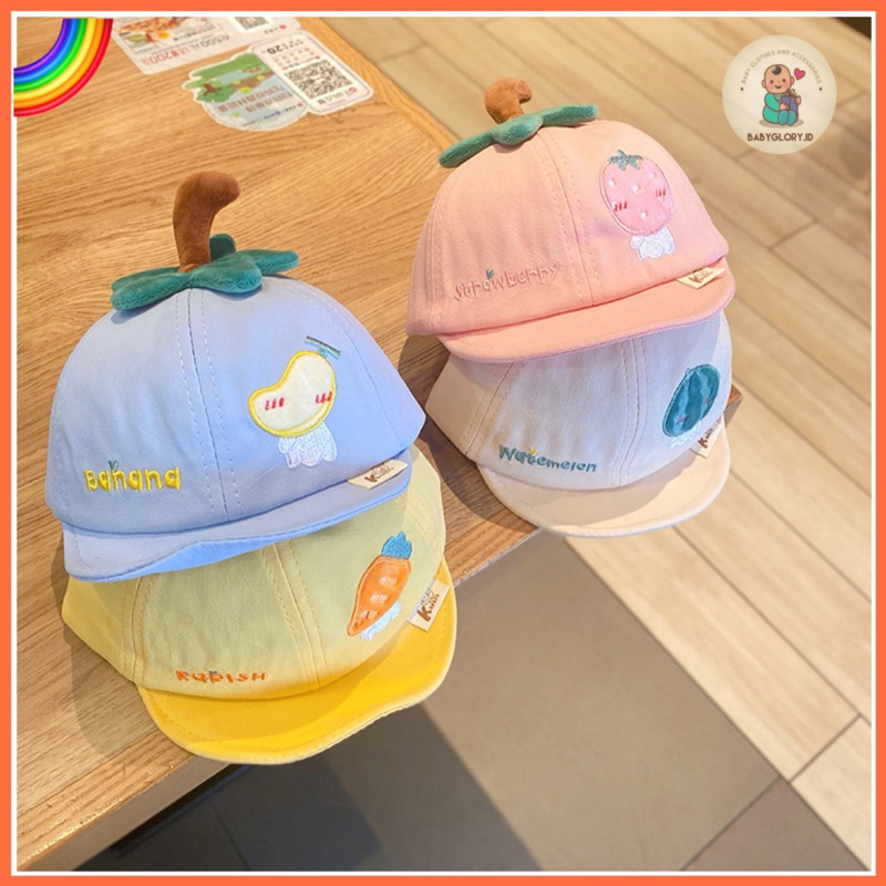 Topi Baseball Anak Bayi Model PLANE Import / Baby Baseball Hat Topi Anak Import  FRUIT SERIES