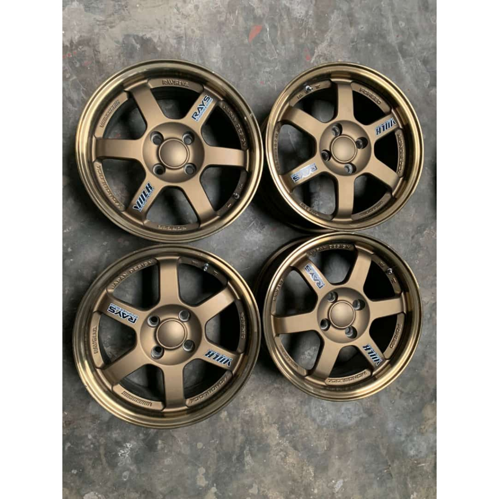 VELG SEKEN TE37 VOLK RAYS RING 15X6,5 PNP BRIO,AGYA,CALYA,SIGRA,VIOS,AYLA,KARIMUN Dll