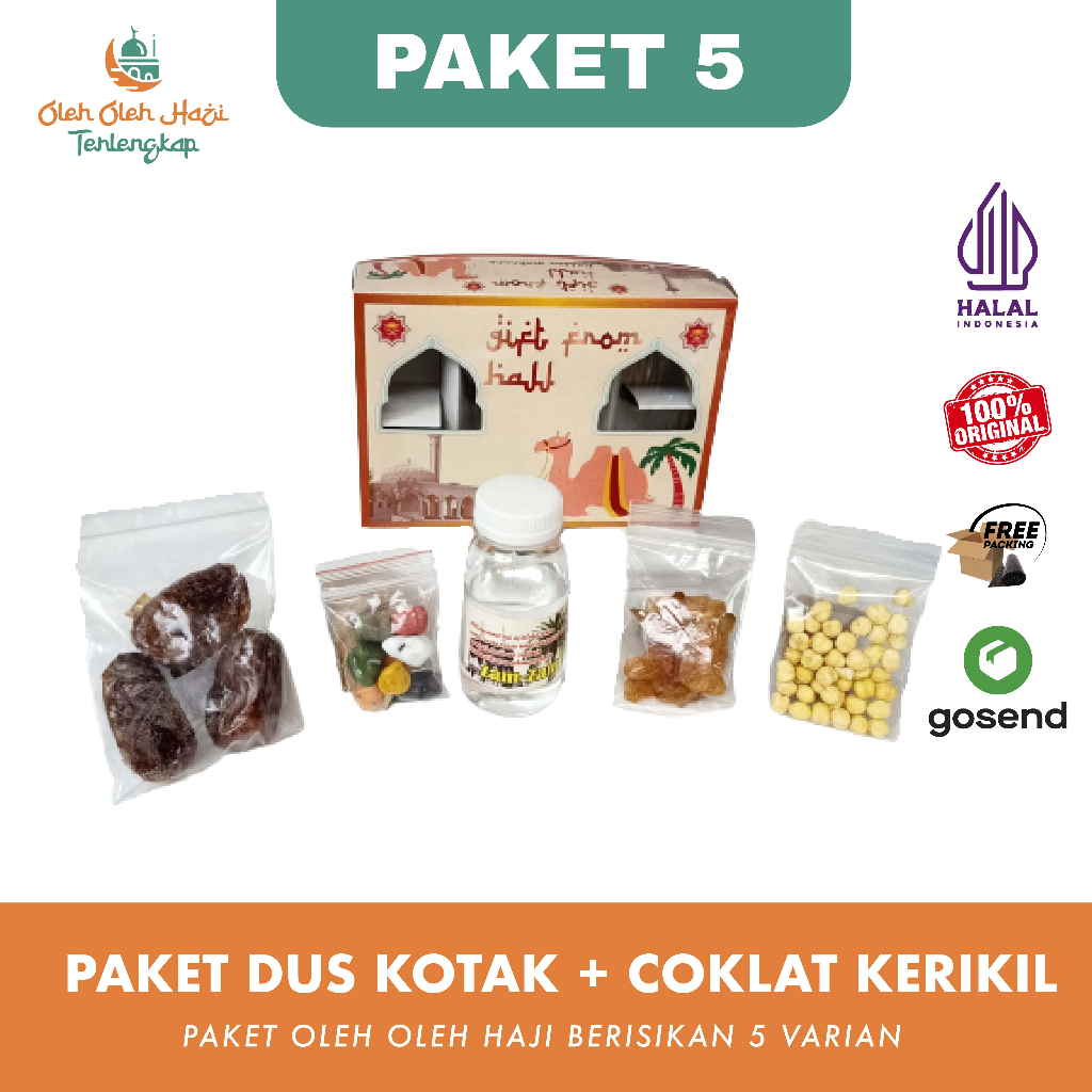 

Paket Lengkap oleh oleh haji dan umroh coklat krikil