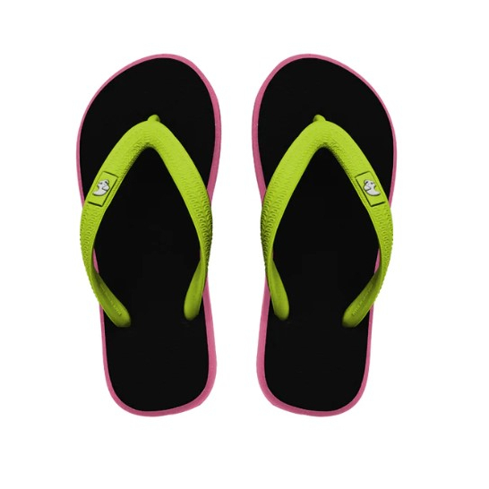 Sandal Fipper Kids Black Pink Punch Green Apple Original